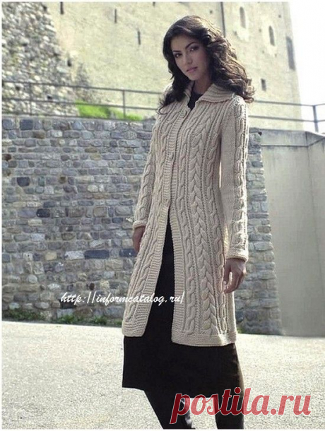 Кремовое Пальто с Косами | Ниточка