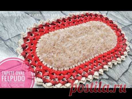 Tapete Oval Felpudo de #crochê - Artes da Desi