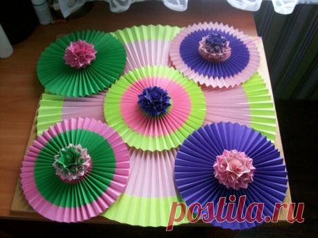 Бумажные Веера Своими Руками Для Украшения Дома, Комнаты, Зала - Мастер-класс | Поделки и Подарки Своими Руками | Яндекс Дзен