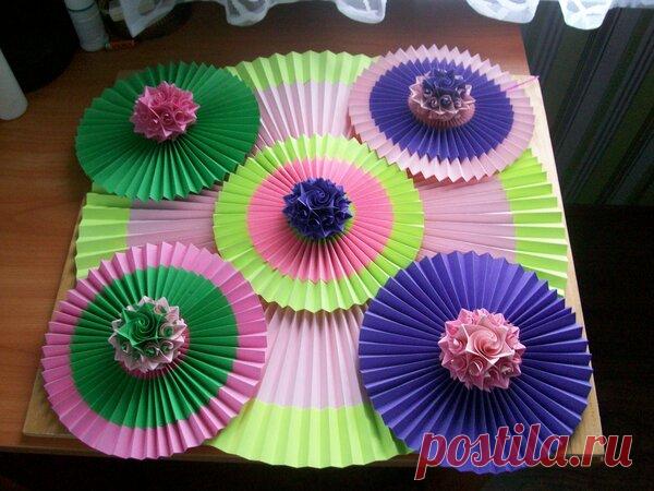 Бумажные Веера Своими Руками Для Украшения Дома, Комнаты, Зала - Мастер-класс | Поделки и Подарки Своими Руками | Яндекс Дзен