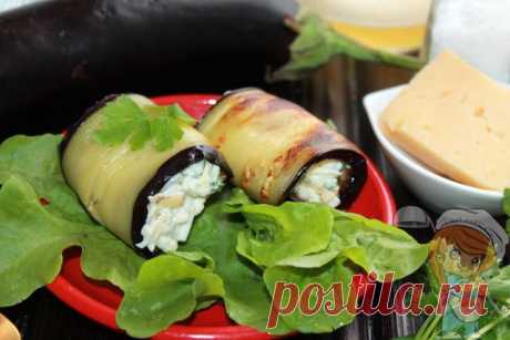 Рулетики из баклажанов с сыром, рецепт приготволения закуски