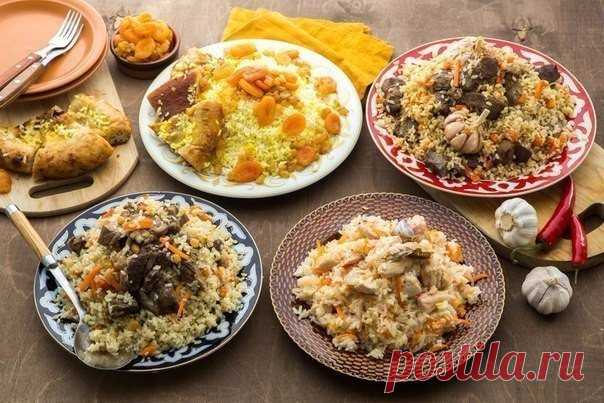 Готовим плов: 4 потрясающих рецепта!

1. Узбекский плов.

Что нужно:

1кг мякоти баранины
1 кг риса
200 г растительного масла
200 г курдючного жира
2 моркови
3 луковицы
1 ст. л. семян зиры
1 ч. л. барбариса
0,5 ч. л. красного перца
4 головки чеснока
соль

Что делать:

1. Подготовьте ингредиенты.

2. Мясо нарежьте средними кусками, курдючный жир – мелкими кубиками, лук – полукольцами, морковь – крупной соломкой, толщиной 1 см. Чеснок очистите от верхней шелухи, не разделяя ...