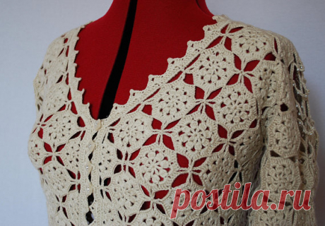 Summer crochet jacket Beige jacket Lace jacket Soft jacket