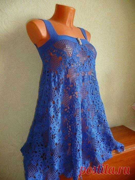 Платье летнее сарафан крючком (Вязание крючком) – Журнал Вдохновение Рукодельницы