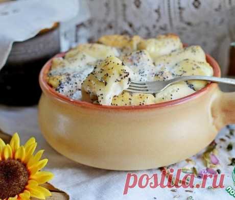 Очень вкусные Мини блинчики с творогом в сметанной заливке