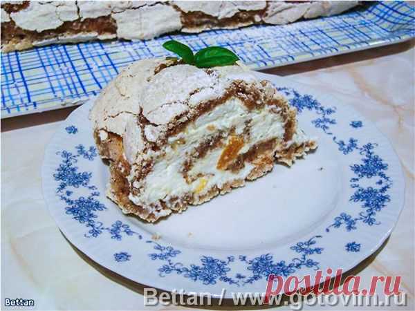 Рулет «Будапешт» из орехового безе / Готовим.РУ