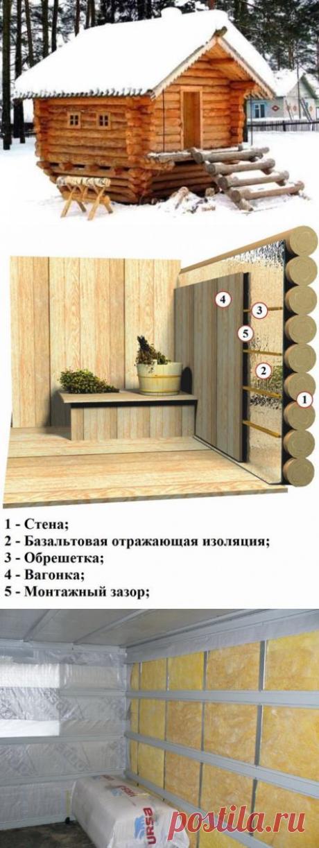 Как утеплить баню - фото и видео