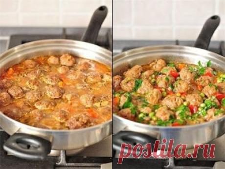 шеф-повар Одноклассники: Обалденное овощное рагу с фрикадельками
