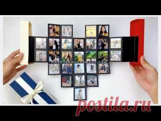 Шкатулка для фотографий в виде сердца от ручной работы