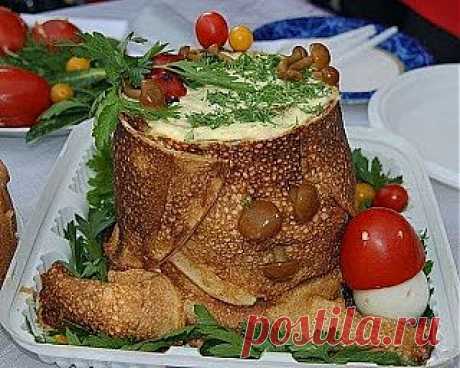 Домашние Рецепты как у мамы: Салат-рулет "Пенёк"