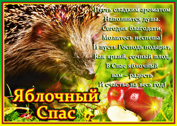 С Преображением! С Яблочным Спасом!
Пусть будет ваш дом полной чашей сейчас.
Пусть льются улыбки, звучит детский смех,
Отгонит Господь все тревоги и грех.