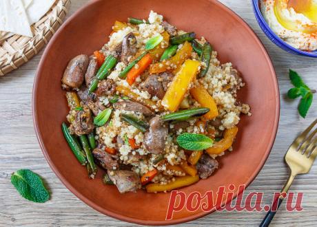 Рецепт кускуса с пряными сердечками и овощами на Вкусном Блоге