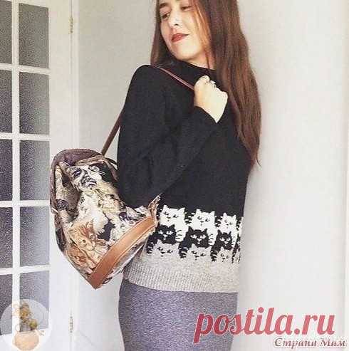 ​Жаккардовые узоры с кошечками