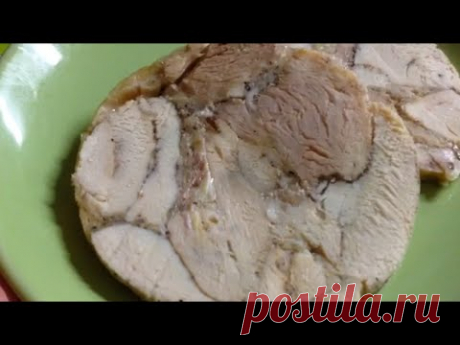 Куриный рулет в ветчиннице - натуральная домашняя ветчина