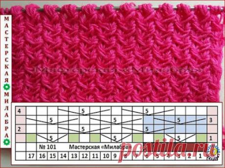Узор спицами № 101 - Мастерская "Милабра"