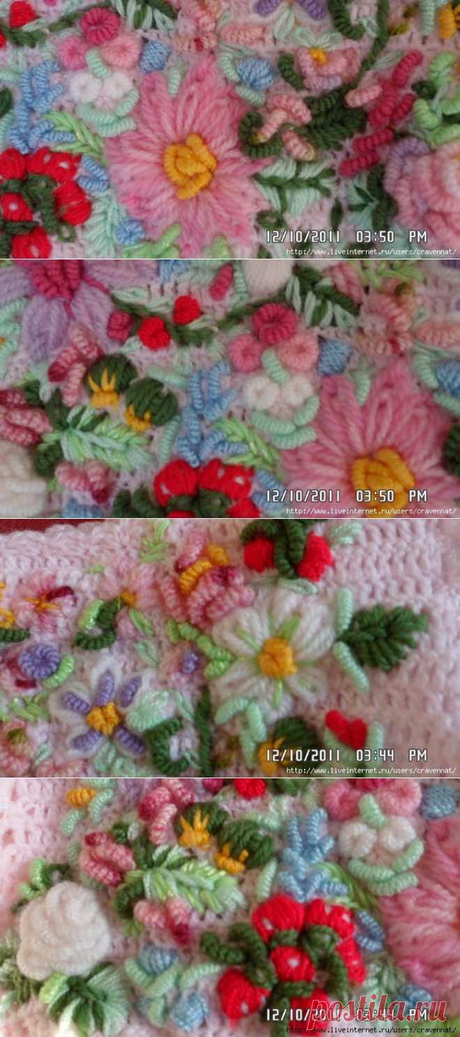Цветочное платье для внучечки Анечки (крючок).