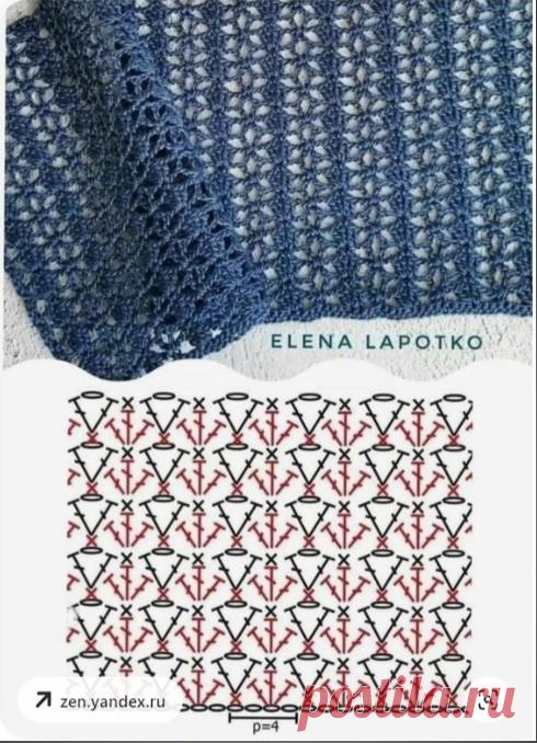 Узоры для палантинов крючком