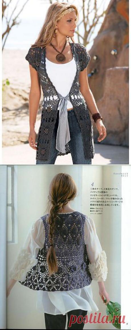 Вязаные жилетки. | SexyCrochet.COM