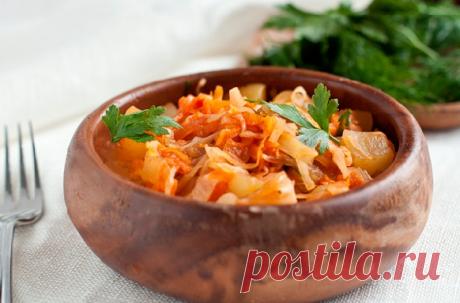 Рецепт овощного рагу с кабачками и картошкой и капустой