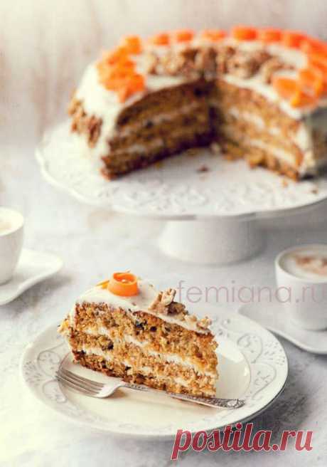 Вкусный морковный торт на растительном масле со сливочным лимонным кремом | FEMIANA