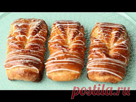 миндальные бантики слойки рецепт - YouTube
