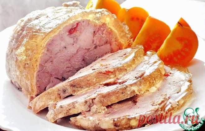 Ветчина свиная с чесноком Кулинарный рецепт