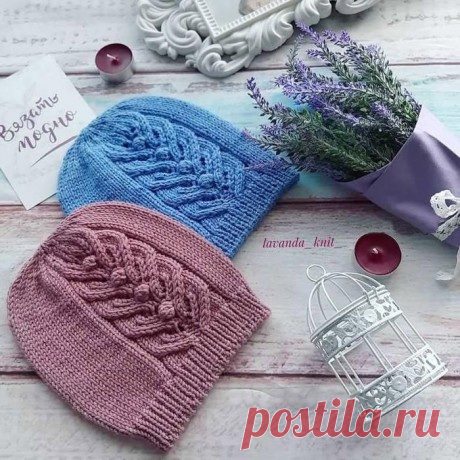 Шапочка спицами LOVELY SPRING