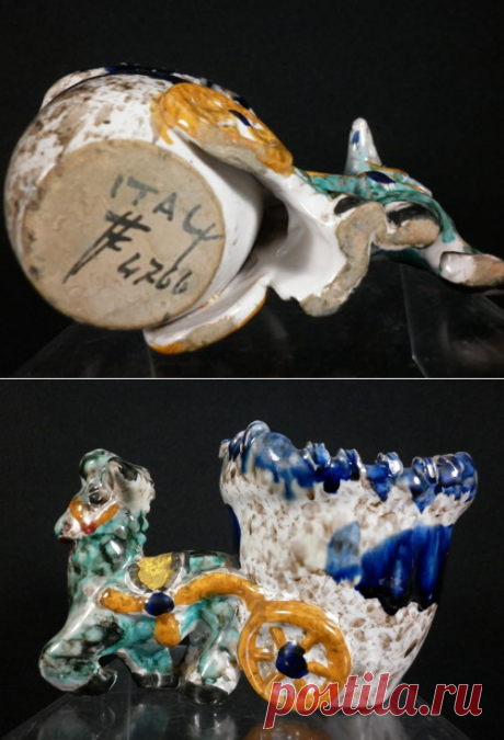 Vintage Italy FRATELLI FANCIULLACCI Italian Montelupo FF Art Pottery Donkey | eBay