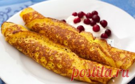 Диетические тыквенные блинчики - вкусно и полезно! На 100 грамм - 119.77 ккал!