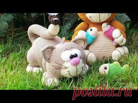 МК Вяжем крючком котика игрушку амигуруми Часть 2 Тело котёнка