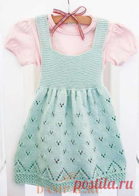 Вязаный сарафан для девочки «Peppermint Dream» — HandMade