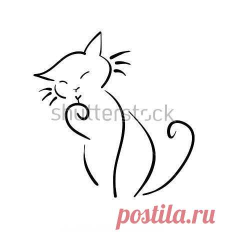 Рисуем с детьми силуэты кошек — Поделки с детьми