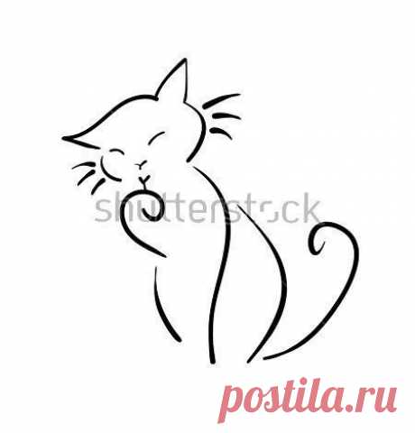 Рисуем с детьми силуэты кошек — Поделки с детьми