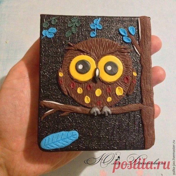Декорируем обложку блокнота с помощью полимерной глины
