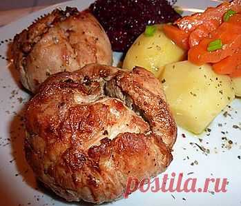 Курица с грибами или куриные бомбочки