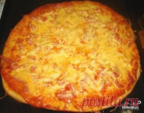 Пицца с помидорами, колбасой и сыром - пошаговый рецепт с фото на Повар.ру