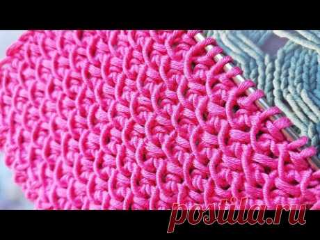 Идеальный и идейный фоновый узор спицами🤩 knitting pattern.