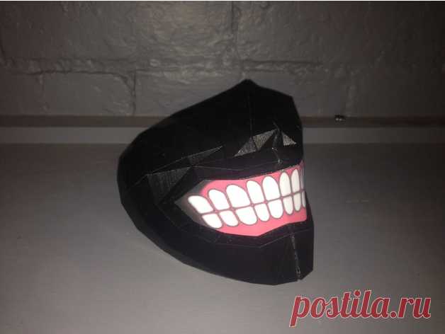 Tokyo Ghoul Inspired Mask by Kaydoven English
This was originally one of my favorite papercraft designs by Ryan Charizard way back in 2015. Recently I have been in contact with Ryan and now converted his Pepakura model into what I think is a nice piece in my little 3D print collection. 
Ryan's suggested height (You will have to rotate the print 90 degrees to make it vertical) was 12cm. After printing this though I have found out it was too small to fit my face. The thickne...