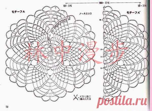 Куртка из мотивов - Ананасовый рубин