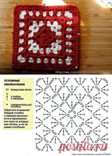 Вязание крючком. Бабушкин квадрат для начинающих вязать..