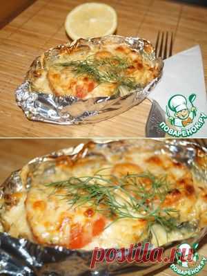 Горбуша, запеченная в кефире с овощами - кулинарный рецепт
