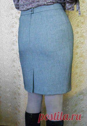 Юбка карандаш со шлицей