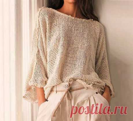Стильные, эффектные и просто красивые! Подборка вязаных джемперов с коротким рукавом | Идеи рукоделия | Яндекс Дзен