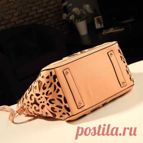Hot venda nova Vintage Tassel PU Leather mulheres bolsas oco Out esculpida elegância sacos de ombro das senhoras saco do mensageiro em Bolsas de Ombro de Mochilas &amp; bagagem no AliExpress.com | Alibaba Group