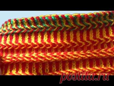 Кайма спицами. Край спицами. Обвязка края. Жаккард спицами. Ч. 2 (border knitting. P. 2)