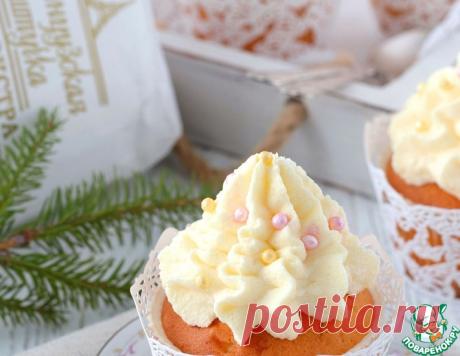 Лимонные капкейки с кремом Пломбир – кулинарный рецепт