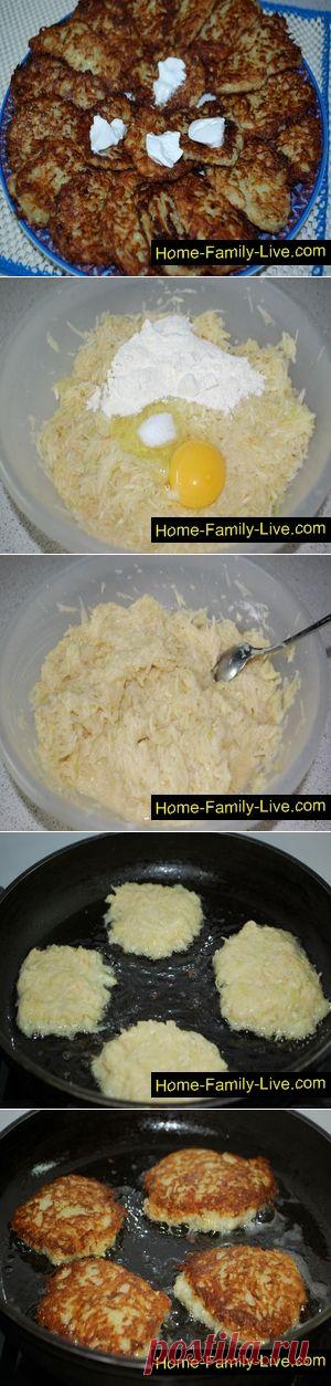 Овощные оладьи - пошаговый фоторецепт - оладушки из кабачка и картошкиКулинарные рецепты