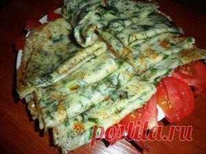 Летние блинчики с зеленью - Вкусные рецепты