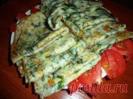 Летние блинчики с зеленью - Вкусные рецепты