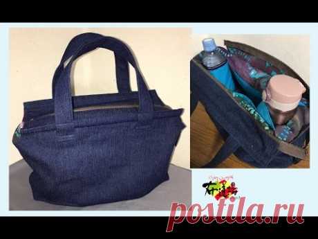 Diy  トートバッグ作り方 ワイヤー入り ファスナー付き tote bag hanger wire framed zipperd  口金ポーチ